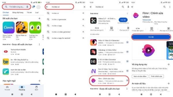 Cách tải InVideo AI về điện thoại Android
